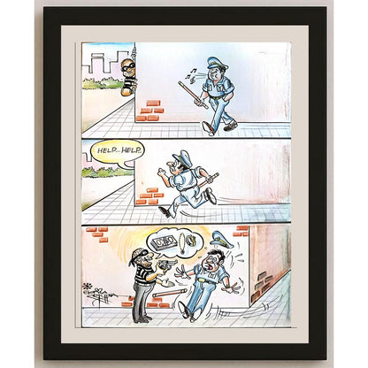 Vendra Gopalaksrishna 29x21cm Orijinal Karikatür BOD03723