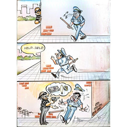 Vendra Gopalaksrishna 29x21cm Orijinal Karikatür BOD03723