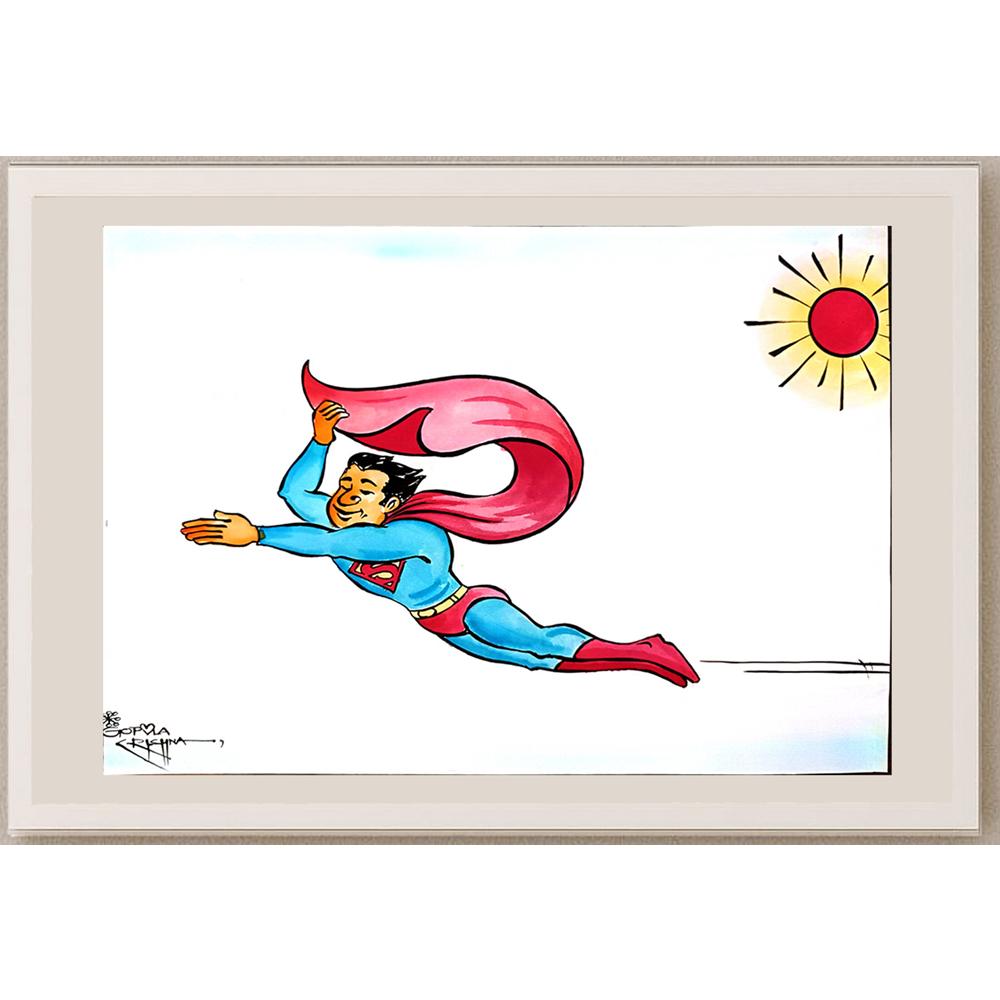 Vendra Gopalaksrishna 29x21cm Orijinal Karikatür BOD03724