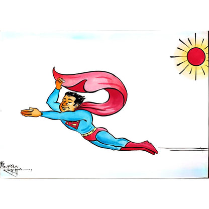 Vendra Gopalaksrishna 29x21cm Orijinal Karikatür BOD03724