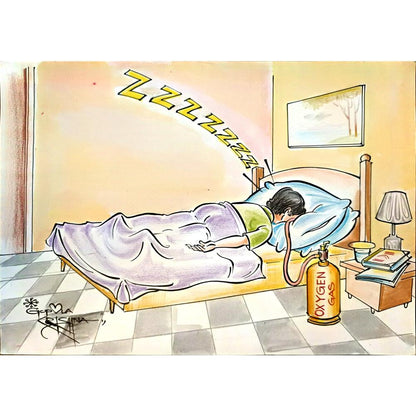 Vendra Gopalaksrishna 29x21cm Orijinal Karikatür BOD03725