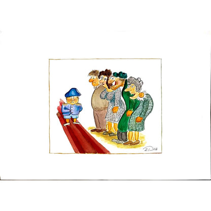 Zidarov Veselin 29x21cm Orijinal Karikatür BOD03726