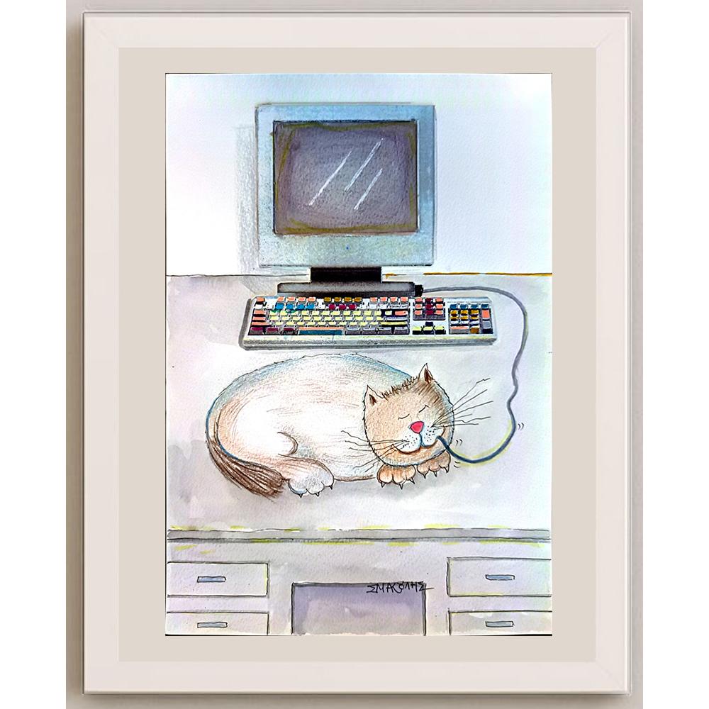 Bacoulis Serafim 29x21cm Orijinal Karikatür BOD03727