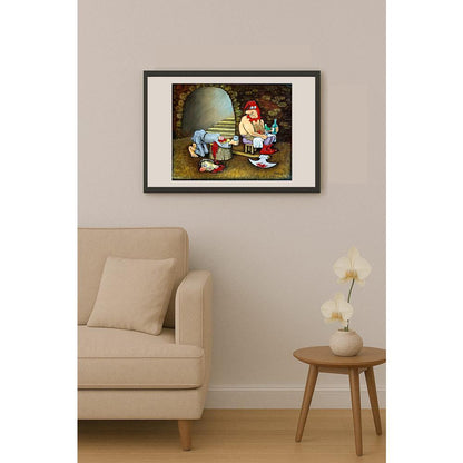 Margareta Chicatti 29x21cm Orijinal Karikatür BOD03737