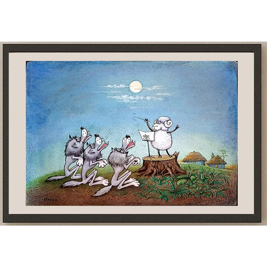 Margareta Chicatti 29x21cm Orijinal Karikatür BOD03742
