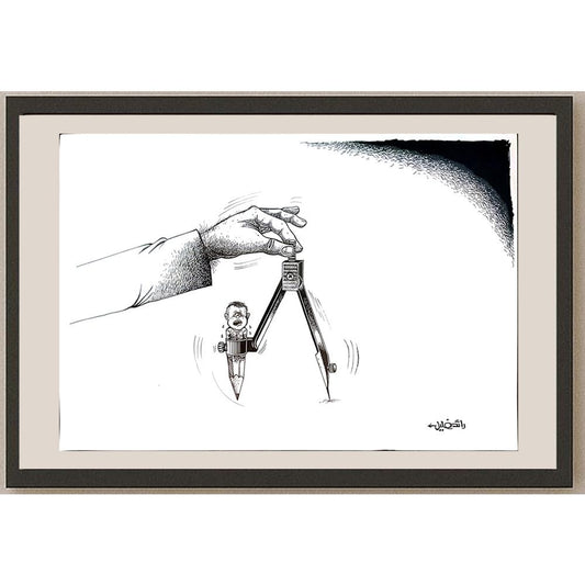 Raed Khalil 29x21cm Orijinal Karikatür BOD03744