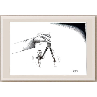 Raed Khalil 29x21cm Orijinal Karikatür BOD03744