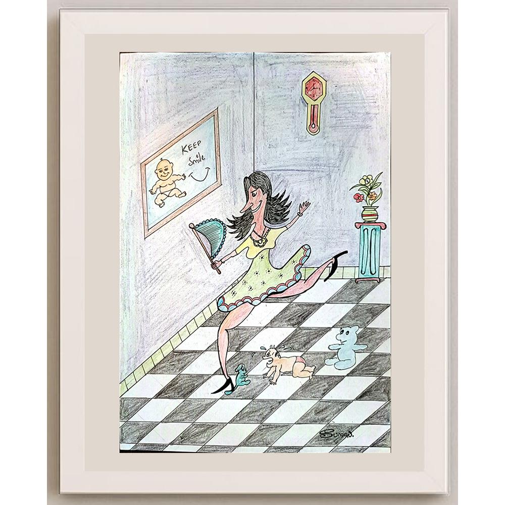 Thipparapu Suman Kumar 29x21cm Orijinal Karikatür BOD03745