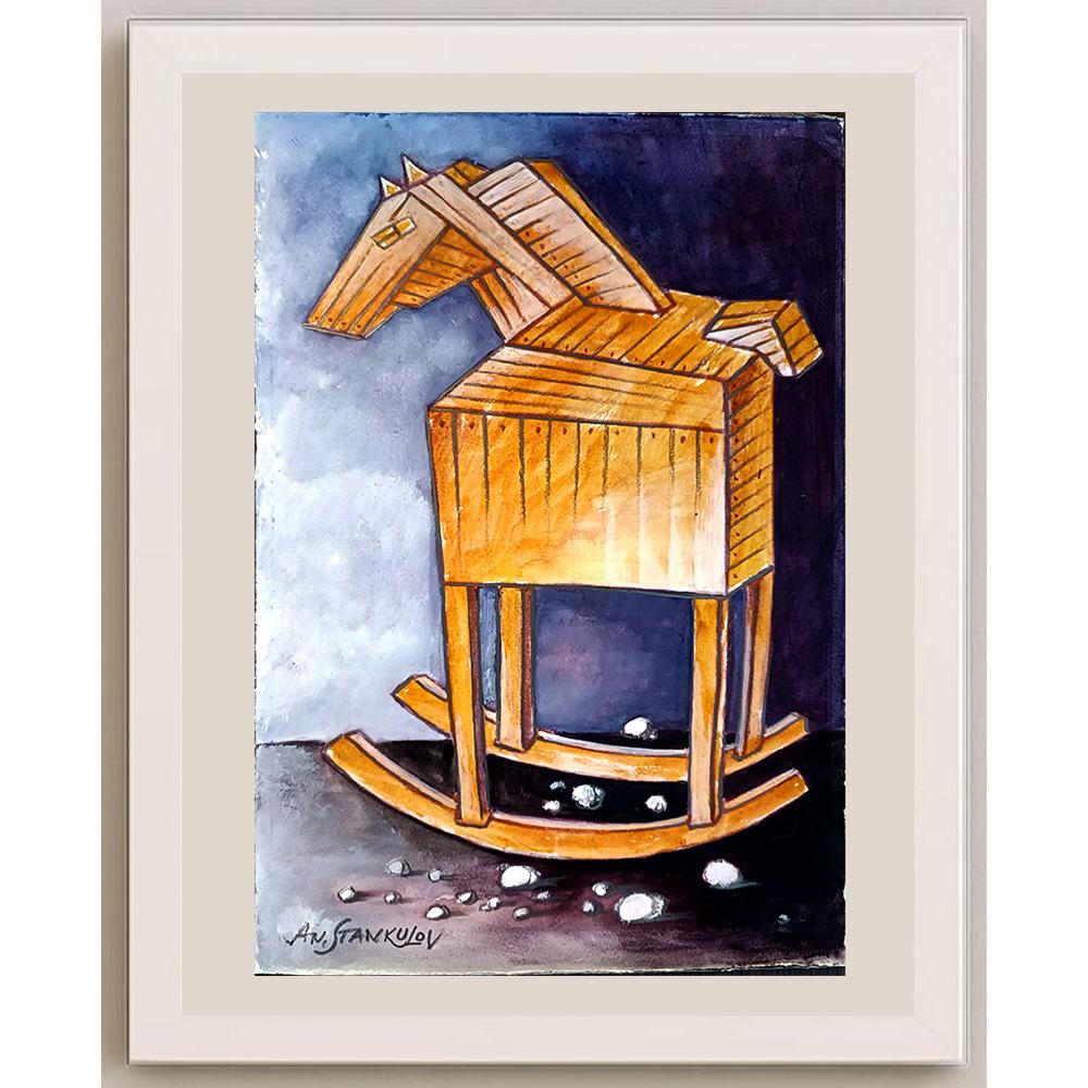 Anatoliy Stankulov 29x21cm Orijinal Karikatür BOD03748
