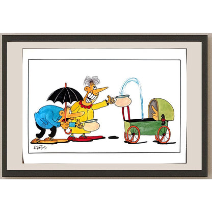 Tadeusz Krotos 29x21cm Orijinal Karikatür BOD03752