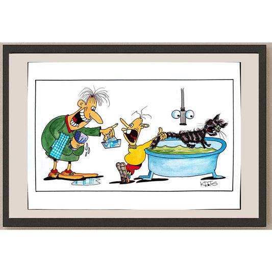 Tadeusz Krotos 29x21cm Orijinal Karikatür BOD03754