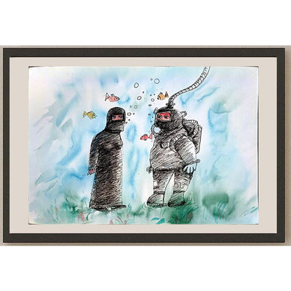 Nikolay Fitkov 29x21cm Orijinal Karikatür BOD03759