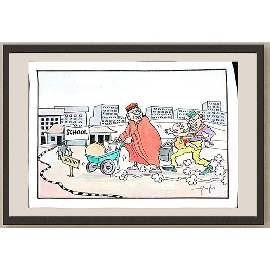 Azuka Nwokocha 29x21cm Orijinal Karikatür BOD03763