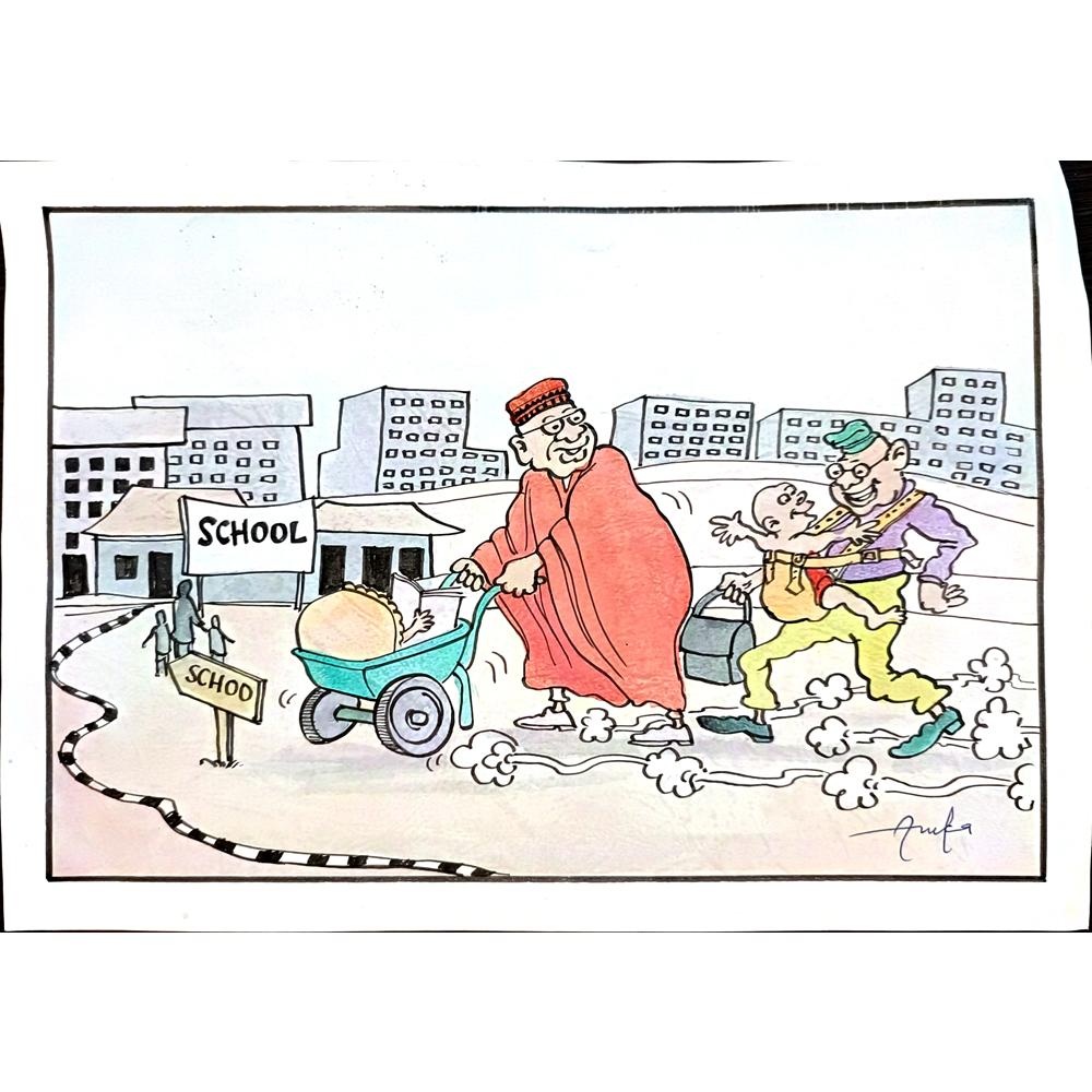 Azuka Nwokocha 29x21cm Orijinal Karikatür BOD03763