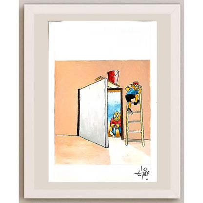 Erico Junqueira Ayres 29x21cm Orijinal Karikatür BOD03764