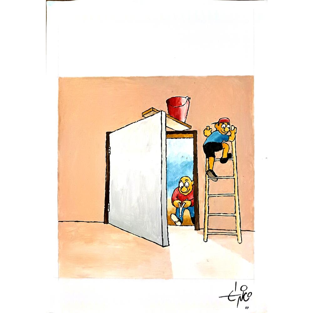 Erico Junqueira Ayres 29x21cm Orijinal Karikatür BOD03764