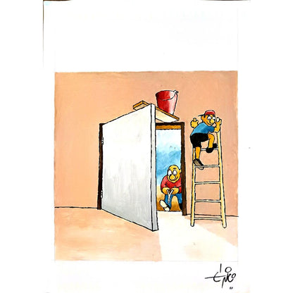Erico Junqueira Ayres 29x21cm Orijinal Karikatür BOD03764