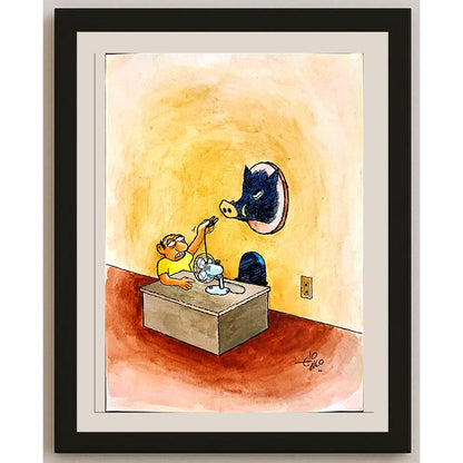 Erico Junqueira Ayres 29x21cm Orijinal Karikatür BOD03766
