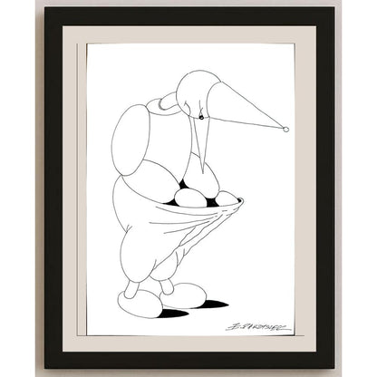 Ireneusz Parzyszek 29x21cm Orijinal Karikatür BOD03774