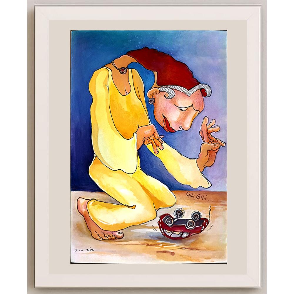Dorota Chwatek 29x21cm Orijinal Karikatür BOD03778