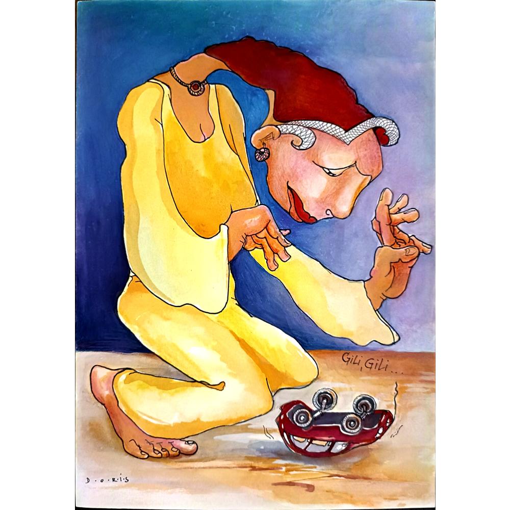 Dorota Chwatek 29x21cm Orijinal Karikatür BOD03778