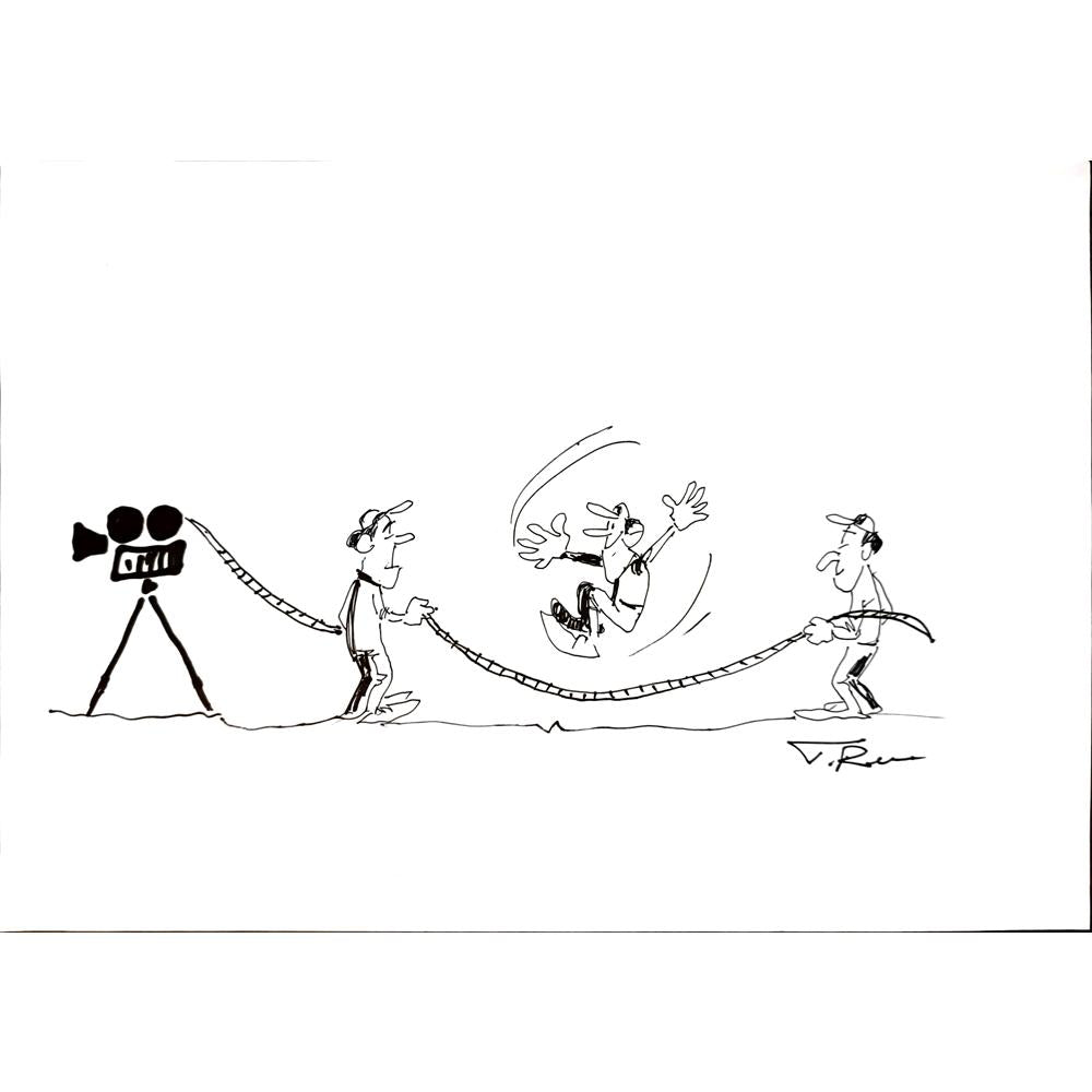 Tadeusz Raczkiewicz 29x21cm Orijinal Karikatür BOD03779