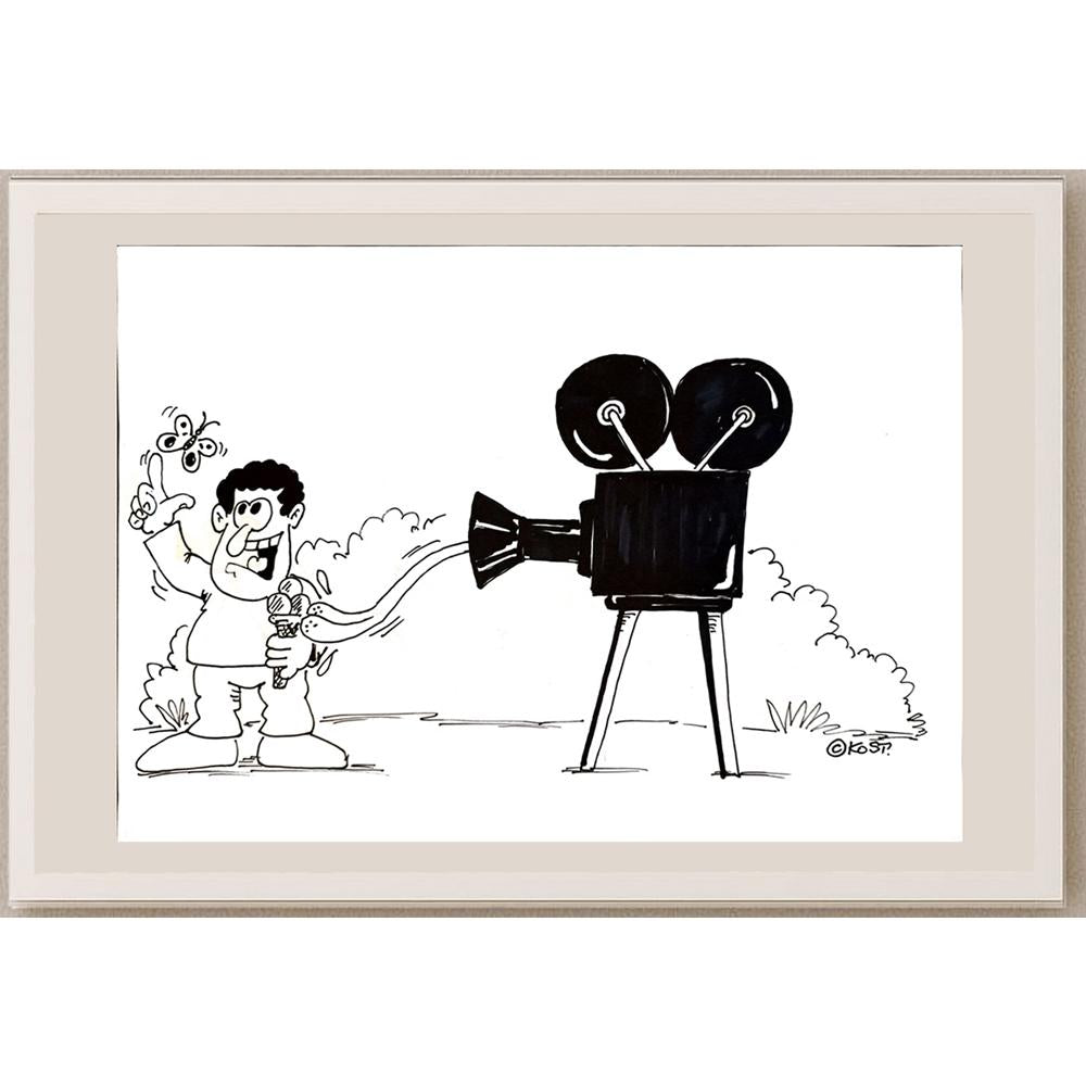 Stanislaw Koscesza 29x21cm Orijinal Karikatür BOD03780