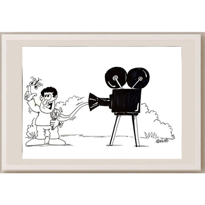 Stanislaw Koscesza 29x21cm Orijinal Karikatür BOD03780