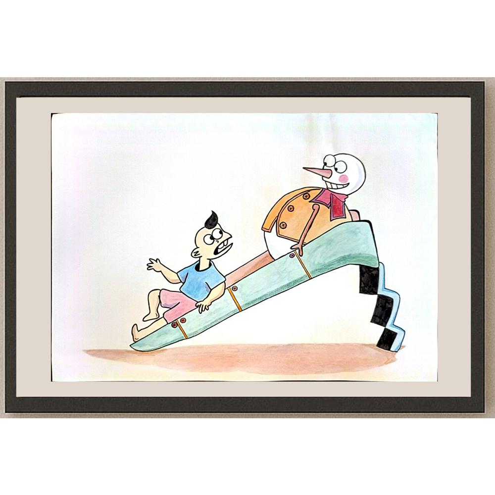 Heru Kurnianto 29x21cm Orijinal Karikatür BOD03788