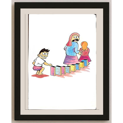 Heru Kurnianto 29x21cm Orijinal Karikatür BOD03789