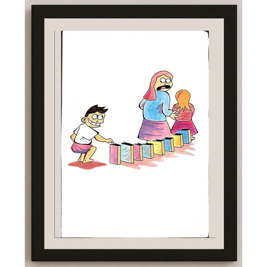 Heru Kurnianto 29x21cm Orijinal Karikatür BOD03789