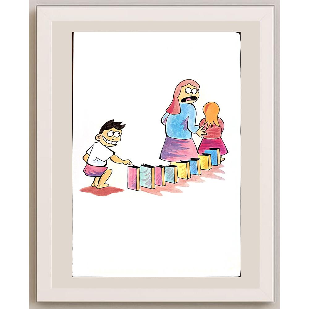 Heru Kurnianto 29x21cm Orijinal Karikatür BOD03789