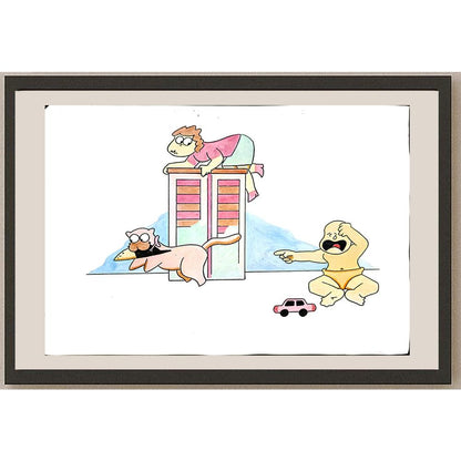 Heru Kurnianto 29x21cm Orijinal Karikatür BOD03791