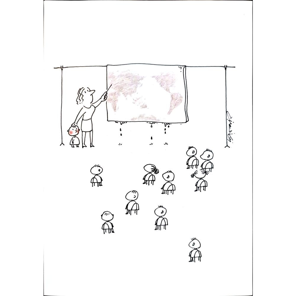 Gheng Zhu 29x21cm Orijinal Karikatür BOD03794