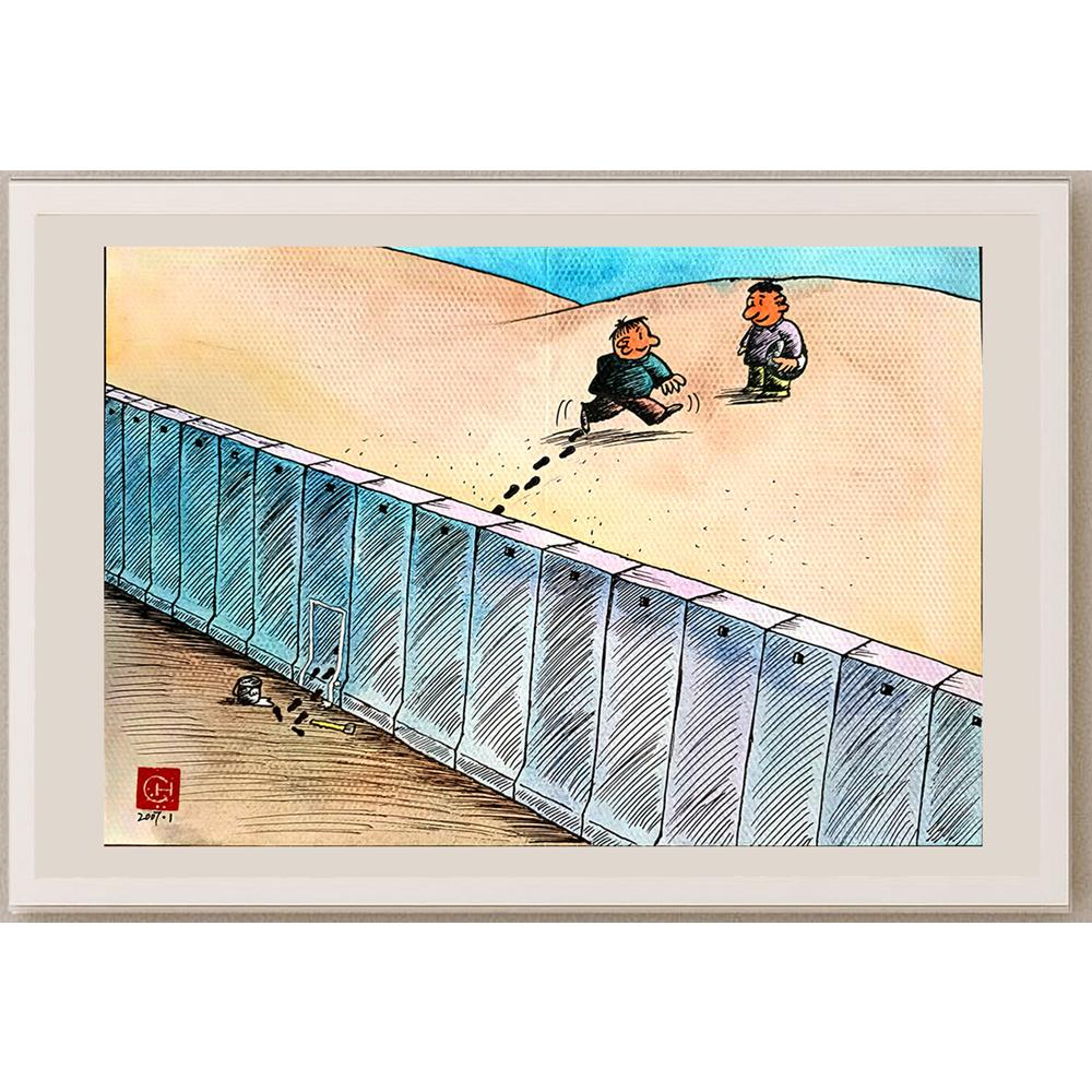 Chen Dong Chun 29x21cm Orijinal Karikatür BOD03795