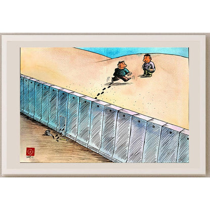 Chen Dong Chun 29x21cm Orijinal Karikatür BOD03795