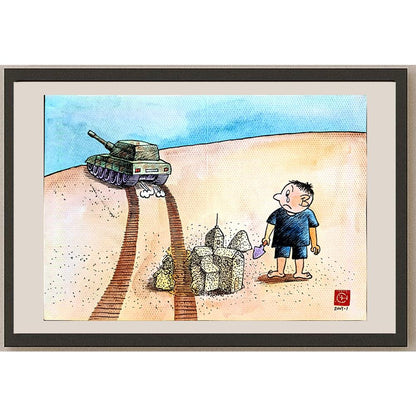 Chen Dong Chun 29x21cm Orijinal Karikatür BOD03796