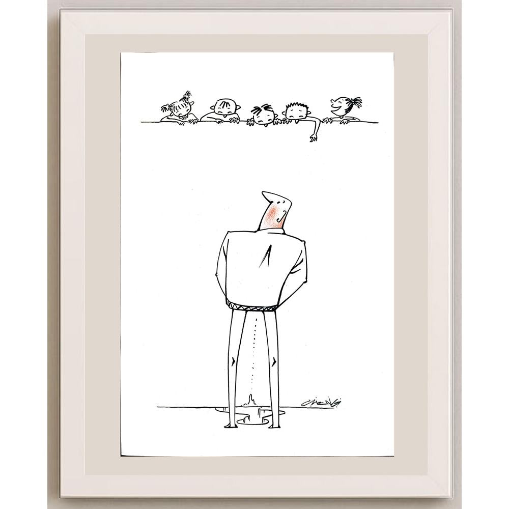 Gheng Zhu 29x21cm Orijinal Karikatür BOD03797