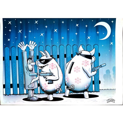 Ruslau Dolzenets 29x21cm Orijinal Karikatür BOD03810