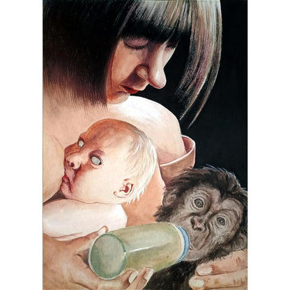 Wang Rui Xiang 29x21cm Orijinal Karikatür BOD03813