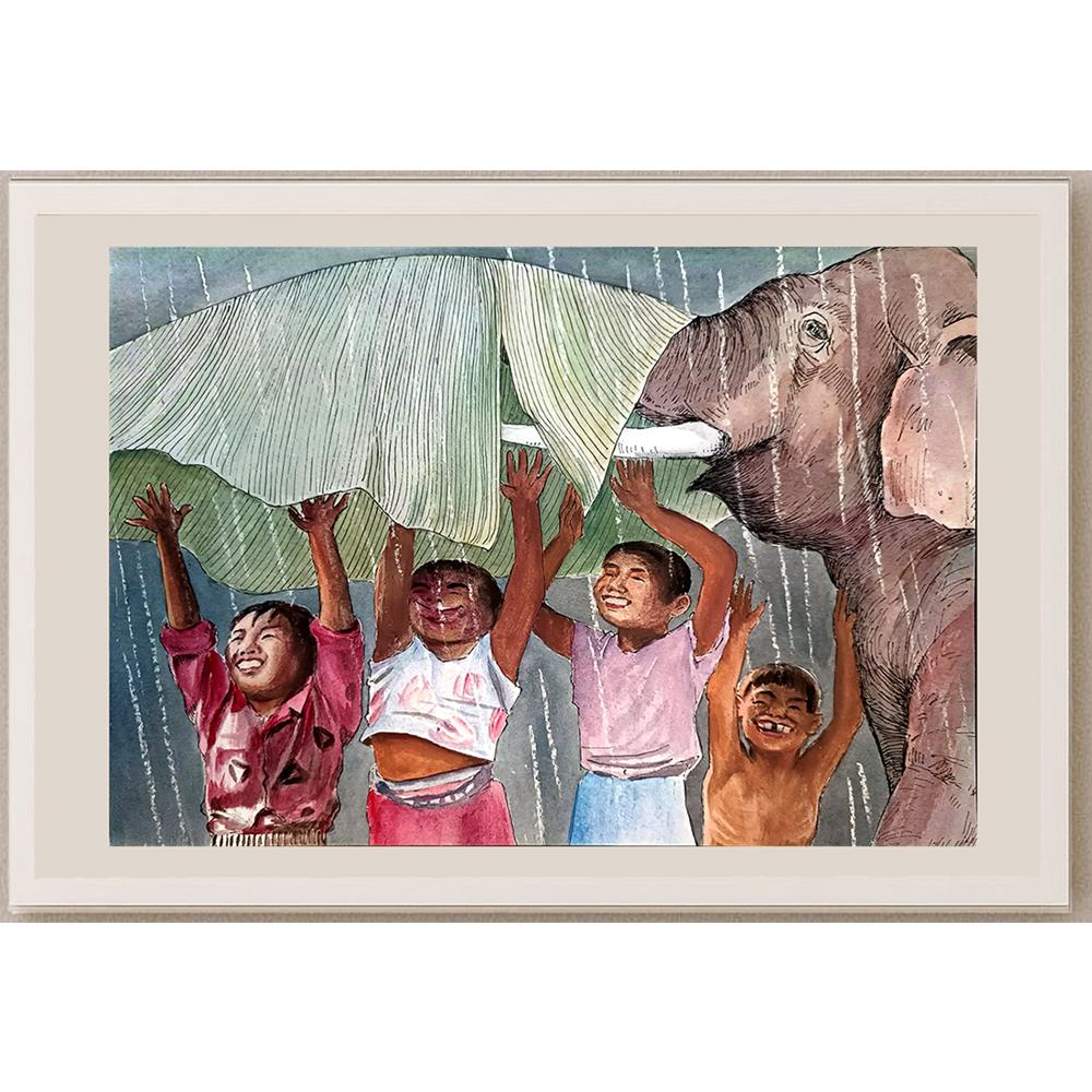 Wang Rui Xiang 29x21cm Orijinal Karikatür BOD03815