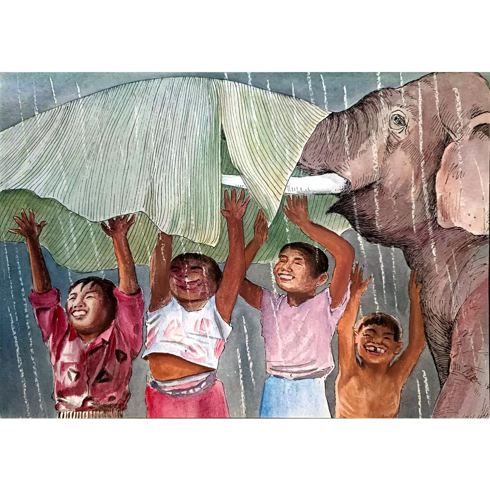 Wang Rui Xiang 29x21cm Orijinal Karikatür BOD03815