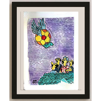 Mileta Miloradovic 29x21cm Orijinal Karikatür BOD03817