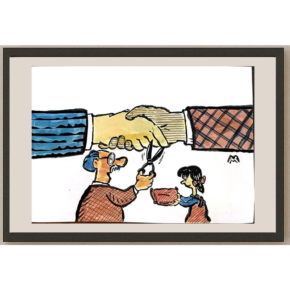 Mileta Miloradovic 29x21cm Orijinal Karikatür BOD03819