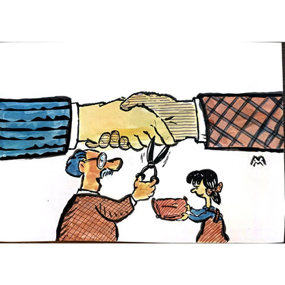 Mileta Miloradovic 29x21cm Orijinal Karikatür BOD03819