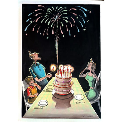 Lei Hao 29x21cm Orijinal Karikatür BOD03822
