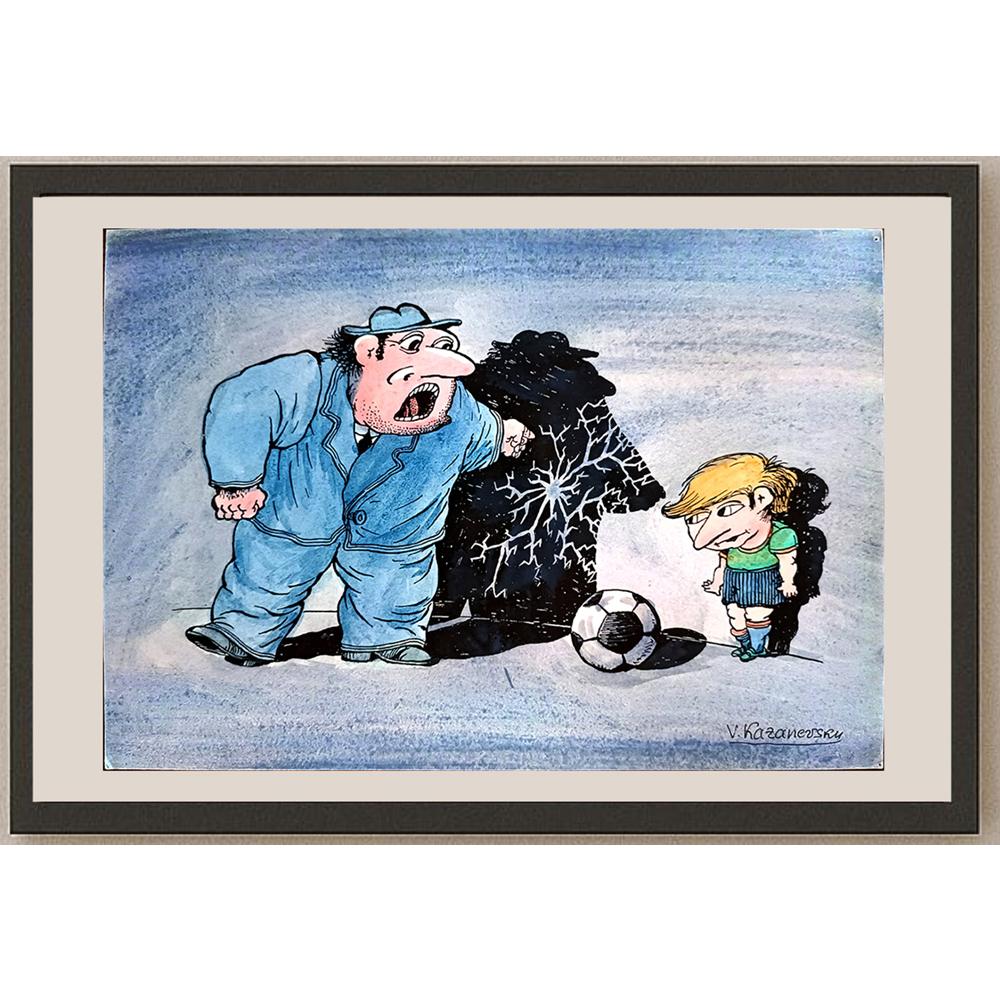 Vladimir Kazanevsky 29x21cm Orijinal Karikatür BOD03823