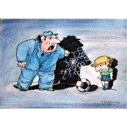 Vladimir Kazanevsky 29x21cm Orijinal Karikatür BOD03823