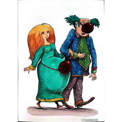 Vladimir Kazanevsky 29x21cm Orijinal Karikatür BOD03824