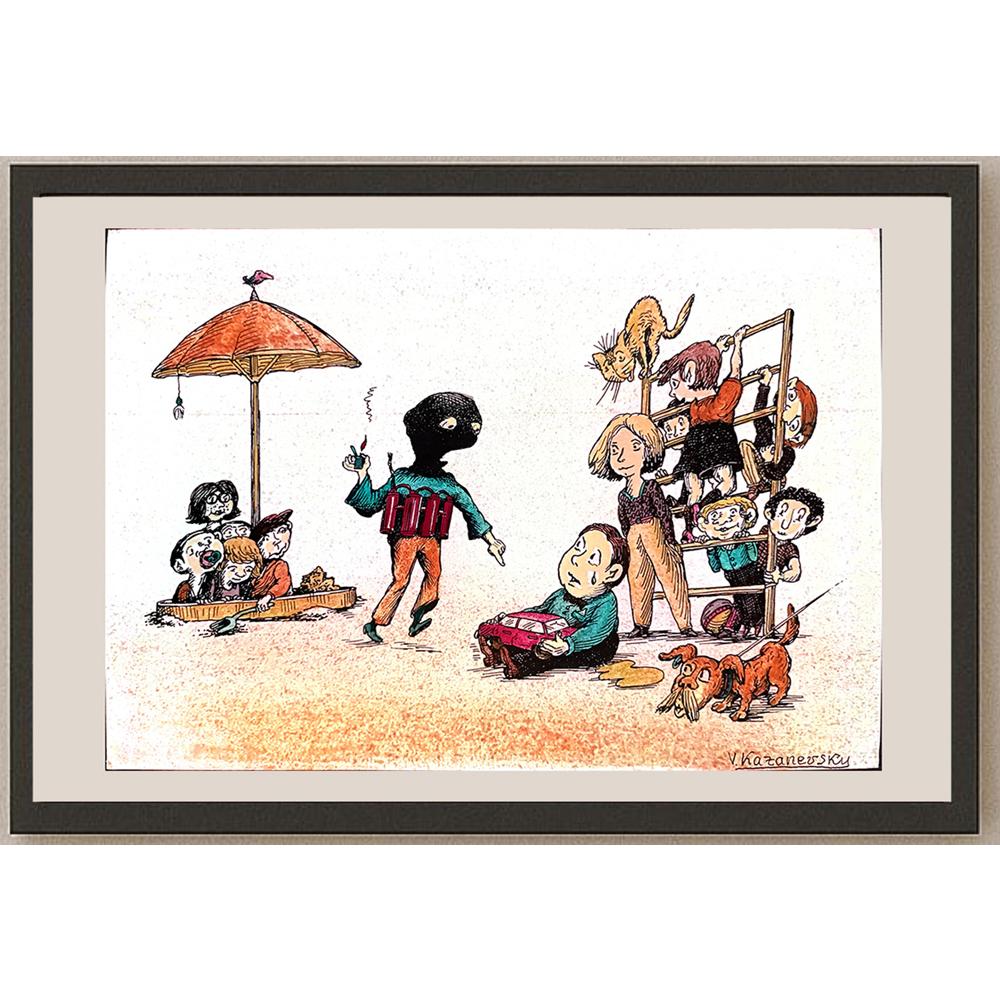 Vladimir Kazanevsky 29x21cm Orijinal Karikatür BOD03825